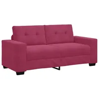 vidaXL Zweisitzer-Sofa Weinrot 140 cm Samt