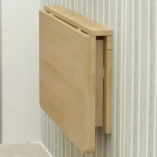 Massivholz Klapptisch,Platzsparender Wandklapptisch,Kiefernholz-Tisch,Klappkonsole,Wand Klapptisch,Esstisch,Holztisch (80x40cm/31x15.7in)