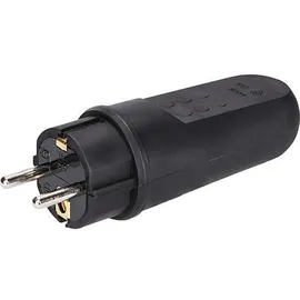 REV Ritter REV 0512090555 Schutzkontaktstecker Gummi 250V Schwarz IP44