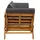 vidaXL 3-in-1 Gartenbank 3-in-1 110 x 60 x 90 cm Natur/Grau