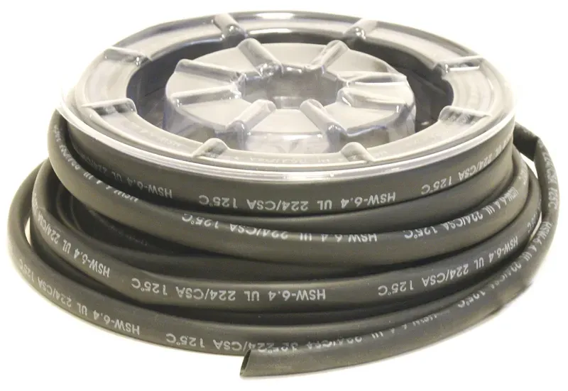Bihr Schwarze Schrumpfmantelspule Ø6,4mm 12m, schwarz