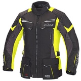 BÜSE Lago Pro, Textiljacke Damen - Schwarz/Grau/Neon-Gelb - 36