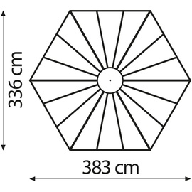Vitavia Hera 9000 Alu grün ESG 3 mm/Dach HKP 6 mm 9 m2 inkl. Stahlfundament