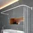 LAAKFELD Duschvorhangstange L-Form 160 x 65 cm weiß