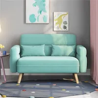2-sitzer Sofa Modernes Loveseat Clubsofa Kleines Polstersofa mit 2 Lendenkissen