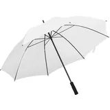vidaXL Regenschirm Metallstangen Tragbar Stockschirm Golfschirm Partnerschirm Automatik Schirm Wanderschirm Weiß 130cm Stoff Metall