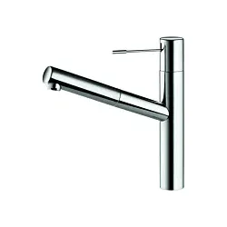 KWC Ono Spültischarmatur 10151113000FL schwenkbarer ausziehbarer Auslauf, flexible Anschlussschläuche, Ausladung 225 mm, verchromt