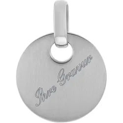 trendor 78766 Anhänger mit Namen für Jugend Silber 925 Gravuplatte Ø 17 mm