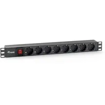 Equip Steckdosenleiste 1,80 m Schwarz 8 St.