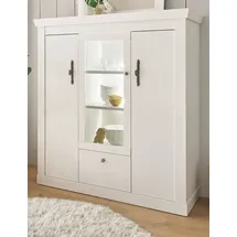 furn.design Highboard Fiastra 140 x 146 cm Weiß