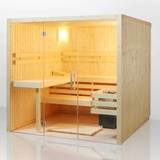 Infraworld Sauna Panorama - Elementsauna mit Glasfront-210 x 210 cm-Ohne Ofen/Steuerung