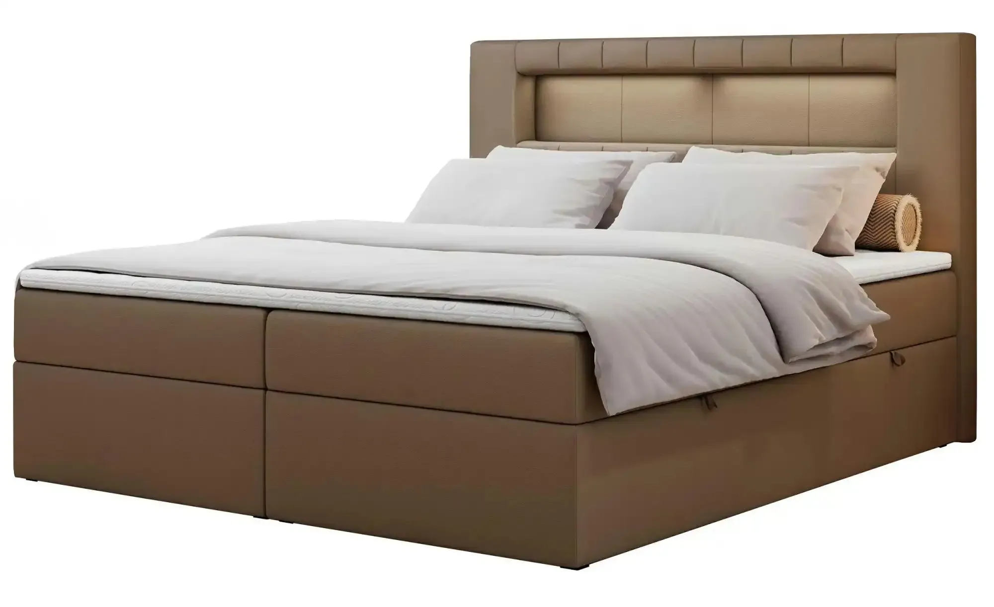 Boxbett mit Bettkasten  ¦ braun ¦ Maße (cm): B: 160 H: 103