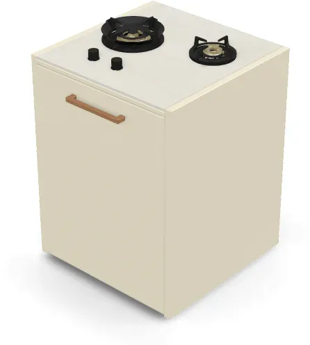Brabura CT 60 Kochfeld - Iron Frost / Perle Blanche / Holzgriff