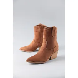 Westernstiefelette ANISTON SHOES Gr. 36, braun (cognac) Damen Schuhe Cowboystiefelette, Schlupfboots mit Reißverschluss - NEUE KOLLEKTION