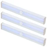 Angoily 3stücke Led Schrankleuchte Kabellos Mit Bewegungsmelder Und Leds Für Schrank Und Kleiderschrank Magnetstreifen-aufkleber Mit Kaltem Licht Für Energiesparenden Einsatz