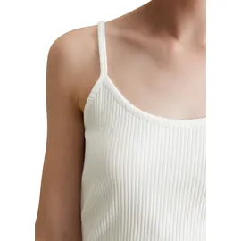Marc O'Polo DENIM Spaghettitop Rippstruktur, Spagettiträger weiß L (40)