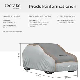 Tectake Hagelschutz-Autoplane 520 x 185 x 145 cm