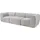 [en.casa] Couch Bouclé 3-Sitzer Grau