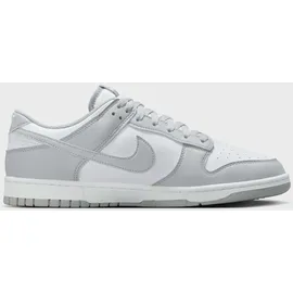 Nike Dunk Low Retro Sneaker, White Lt Smoke Grey White, 44.5 EU