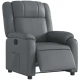 vidaXL Relaxsessel Elektrisch Kunstleder 95 x 99 x 95 cm Grau mit Massagefunktion