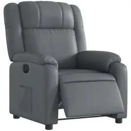 vidaXL Relaxsessel Elektrisch Kunstleder 95 x 99 x 95 cm Grau mit Massagefunktion