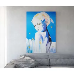 Gemälde Butterflys 100x140 cm Mehrfarbig Acryl auf Leinwand