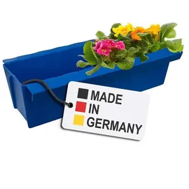 Buri Europaletten Blumenkasten 13,3 x 37,3 x 9,9 cm Blau