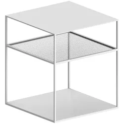 Zeus Slim Irony Triplet Beistelltisch, 40 x 40 cm, weiß