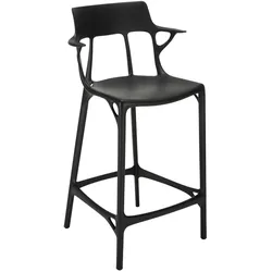 Kartell A.I. Barhocker recyceltes Material - Schwarz