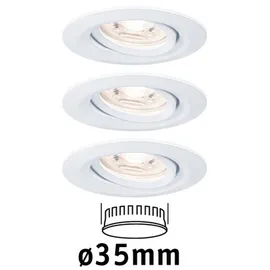 Paulmann Nova mini Coin Weiß matt schwenkbar 3er set