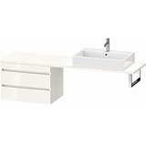 Duravit DuraStyle Waschtisch-Unterschrank DS534802222 70 x 47,8 cm, weiß hochglanz, für Konsole, 2 Schubkästen