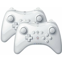 2x Wireless Weiß Joystick Gamepads Pro Controller Für Nintendo Wii U