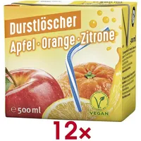 Durstlöscher Fruchtsaftgetränk Apfel, Orange, Zitrone 12x 0,5 l