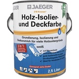 J Kronen/ Jaeger Holz-Isolier- und Deckfarbe 319 2,5 Liter ,Weiß Seidenglänzend