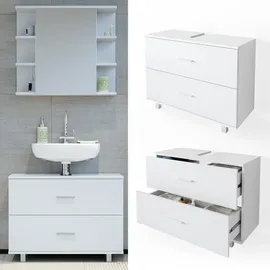 Vicco Waschbeckenunterschrank Ilias 80 x 60,8 x 33 cm Weiß