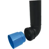 LE SANITAIRE HAAS PE-Wand-WC-Anschlussbogen, DN90/90, mit Bauschutz