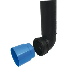 LE SANITAIRE HAAS PE-Wand-WC-Anschlussbogen, DN90/90, mit Bauschutz