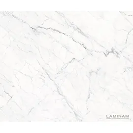 DeLife Esstisch Edge 200-300x100 Keramik Laminam®Statuarietto Weiß Wave Edelstahl ausziehbar, Esstische