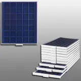 Münzbox grau 35 eckige Fächer für Münzen bis 36mm Blaue Einlage z. B. 10 DM 1...