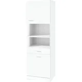 kochstation Mehrzweckschrank KS-Elster 60 x 50 x 200 cm Weiß