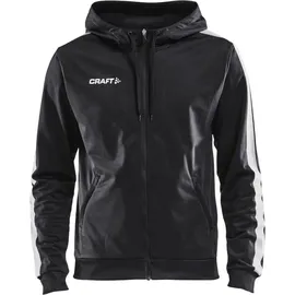 Craft Kapuzenpullover Hoodie Fullzip Pro Control Hood Jacket M Black/White L - Schwarz - L