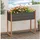 luxuskollektion Hochbeet Metall 100 x 38 x 91 cm Grau