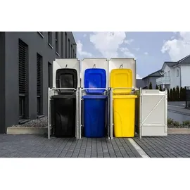 Hide Mülltonnenbox für 3 Tonnen 209 x 81 x 115 cm schwarz