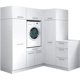 laundreezy Mehrzweckschrank-Set 186 x 200 x 68 cm Weiß