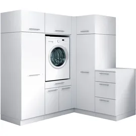 laundreezy Mehrzweckschrank-Set 186 x 200 x 68 cm Weiß