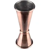 Buddy ́s Bar - Barmaß, 2,5 cl / 5 cl Doppelmaß, Innenmaße 1,5 cl / 3,5 cl, hochwertiges Barmaß, lebensmittelecht, Jigger zum Abmessen von Zutaten für Cocktails, Kupfer antik