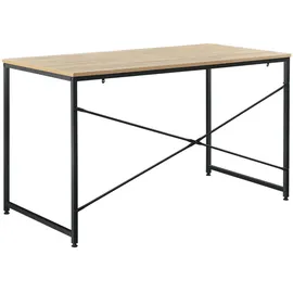 [en.casa] Schreibtisch 120x60x72cm Eiche-Optik Bürotisch Computertisch Arbeitstisch PC Tisch