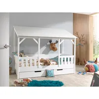 Vipack Hausbett VIPACK 90 x 200 cm Kiefer lackiert weiß