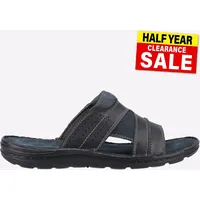 Hush Puppies Bogenschütze Herren Leder Slipper Sommer Strand Alltag Sandalen