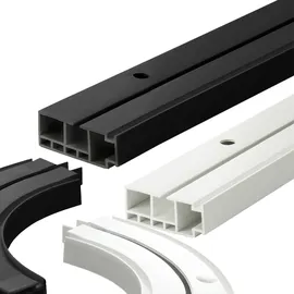 SN DECO GROUP Rundbogen für Vorhangschiene SH, Paar" schwarz, 1-Lauf)